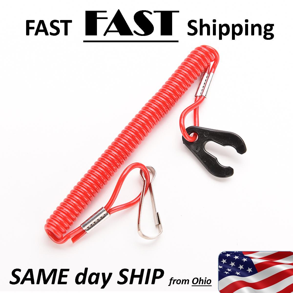 Jet Ski Accessories Yamaha Jet Ski Lanyard - Safety Tether With US Flag  (Red) Kill Switch