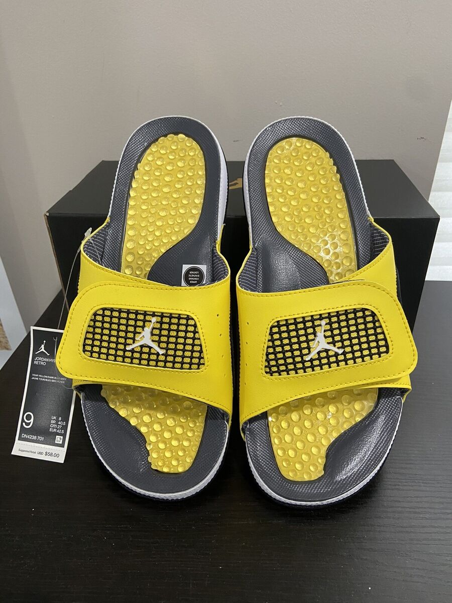 New Nike Jordan Hydro Retro 4 IV Lightning Slides Sandals New Nike Jordan Hydro Retro 4 IV Lightning Slides Sandals