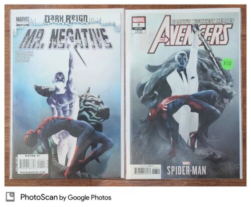 DARK REIGN MR NEGATIVE 1 & AVENGERS #7 LGY #697/SPIDER-MAN VARIANT/Marvel Comics - Picture 1 of 4