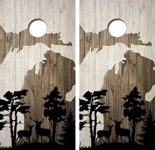Michigan Whitetail Cornhole Board Wrap LAMINATED Wrap Decal Vinyl Sticker #4027