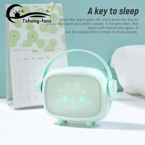 Kids Night Light Alarm Clock Bedroom Night Sleeping Lamp Children Sleep A2TF - Picture 10 of 23