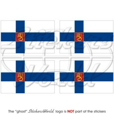 FINNLAND Finnish SUOMI Staat Flagge, 50mm Vinyl Aufkleber x4
