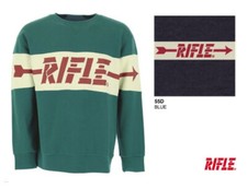 FELPA UOMO RIFLE JEANS L2010 BLU GIROCOLLO SENZA CAPPUCCIO RAGAZZO CASUAL MANICA