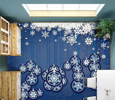 Designtapete Schneeflocken Dekorationen