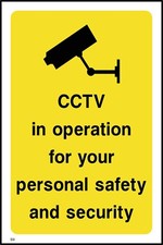 CCTV in operation for your personal safety  Sign or Sticker - All Signs (S9)