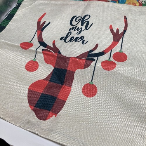 Weihnachten Kissenbezüge 18"x18" 4er Set Überwurf Kissenbezug Urlaub Weihnachtsdeko - Bild 4 von 9