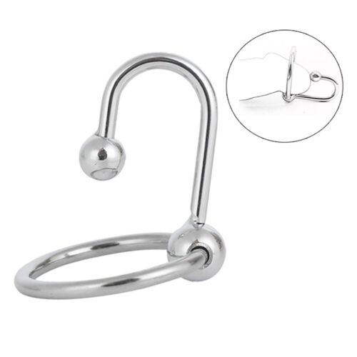 Stainless Penis Cock Rings with Urethral Sounds Ball Sperm Stopper - Bild 3 von 23