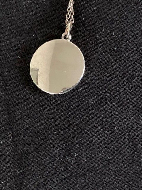 Initial Letter E rhinestone 1" round silver tone … - image 4