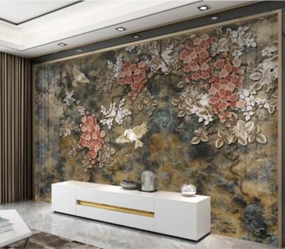 3D Vintage Flower Branch 46559NA Wallpaper Wall Murals Removable Wallpaper Fay