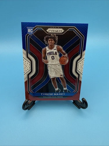 2020-21 Panini Prizm #256 - 76ers - Tyrese Maxey Rookie Red White & Blue Prizm