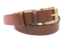 Men's 30"- 41" Brown Leather Belt