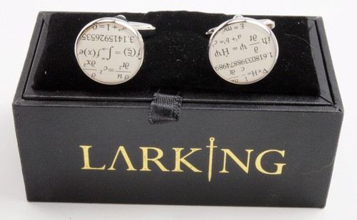 Larking Mathematical Formula Cuff Links New in Gift Box - Picture 3 of 4