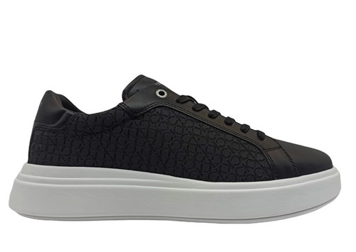 Scarpe da uomo Calvin Klein HM0HM00490 sneakers casual leggere basse pelle  nere | eBay