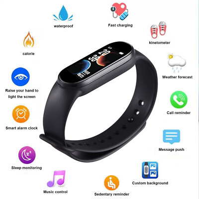 Fitness Wristband M8 Smart Watch Band Heart Rate Blood Pressure Monitor Tracker 