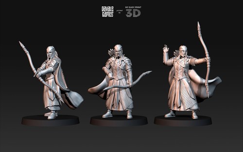 Wood Elf Archers Davale Games 3D Printed With High Quality Resin - Picture 9 of 13