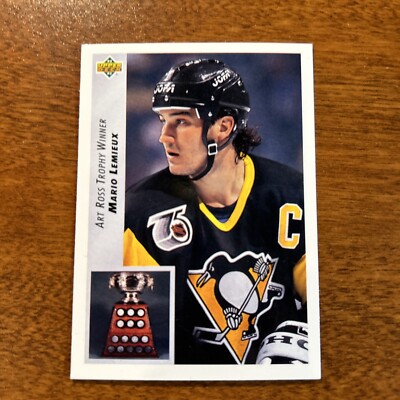 rare mario lemieux cards 1992-93 Upper Deck Mario Lemieux Pittsburgh Penguins #433 H2