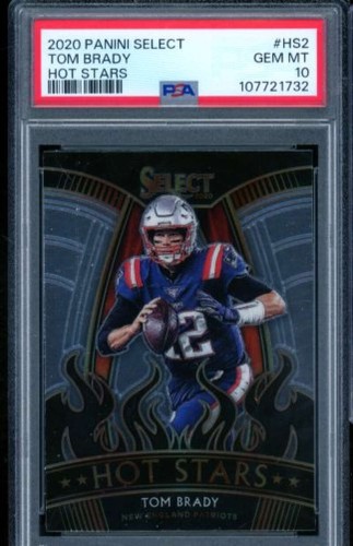 Tom Brady Card 2020 Panini Select Hot Stars #HS2 PSA 10
