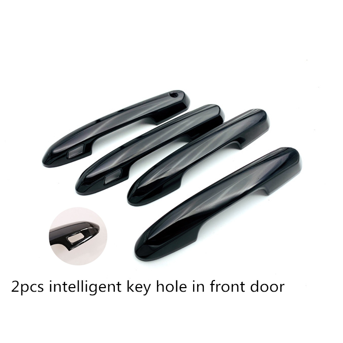 Bright black Front Car Door Handles Cover Trim 4pcs For Toyota RAV4
