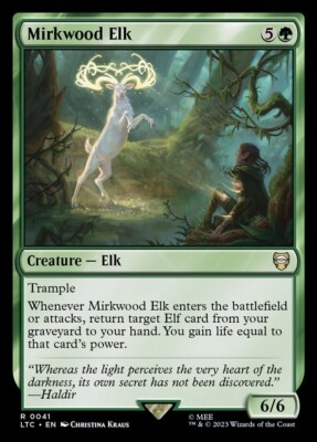 #ad Mirkwood Elk 0041 Non Foil Rare LOTR Commander MTG Near Mint $1.42