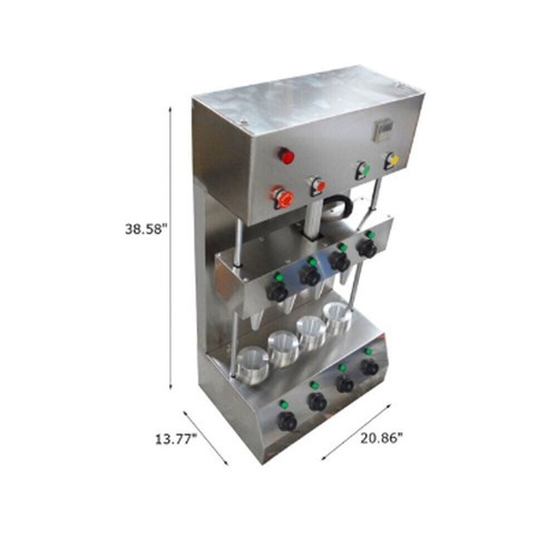 ✅Máquina para hacer conos de pizza eléctrica comercial 4 moldes 3KW 110V nueva - Imagen 4 de 5