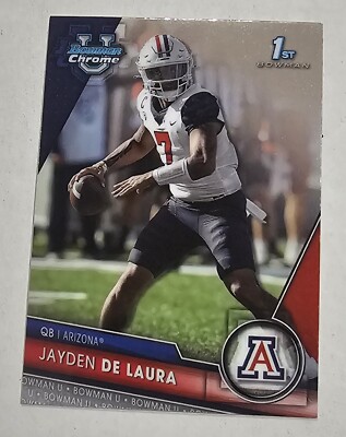 2023 Bowman Chrome University Jayden De Laura Rookie #30 1st Rc Arizona Wildcats