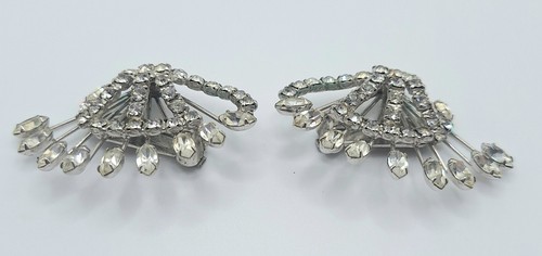 MCM Regency Fan Stil Strass Clip Ohrringe - Bild 6 von 12