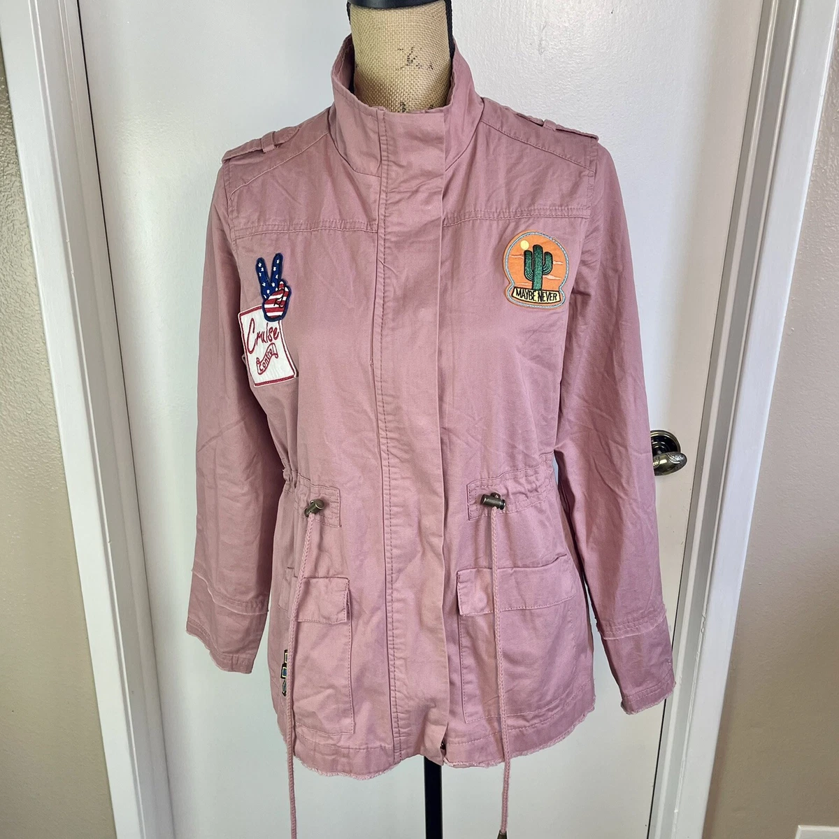 Pink utility jacket sale