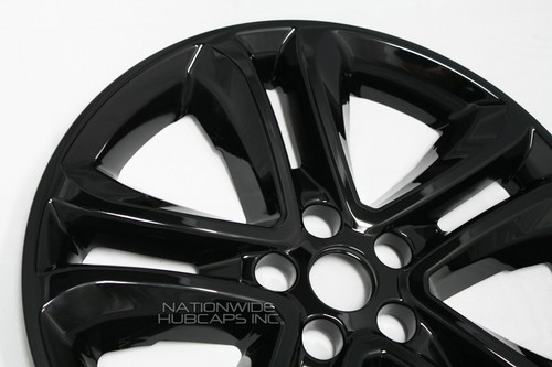 Set of 4 fits Ford Edge SEL 2019-2021 Black 18" Wheel Skins Hub Caps Rim Covers - Picture 4 of 8