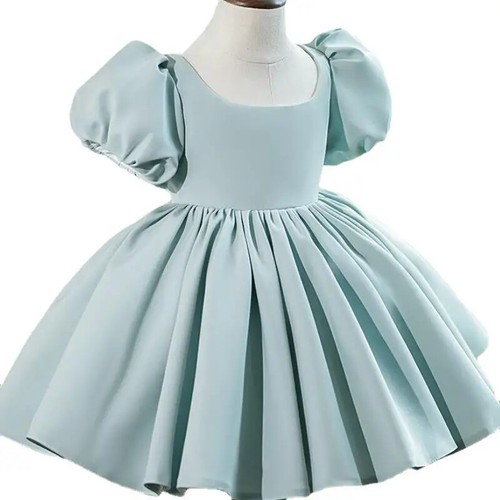 Formal Kids Girl Princess Luxury Christmas Party Dress Green Evening Robe Gown - Picture 5 of 13