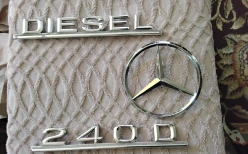 w123 mercedes benz 240D Diesel Trunk Boot Emblems