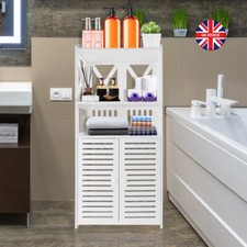 Bathroom Floor Cabinet Storage Cupboard W/ Doors Drawer & Shelf for Hallway 