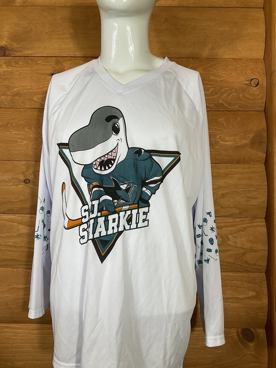 San Jose Sharks Sharkie Mascot Jersey Shirt Tiburones SJ NHL
