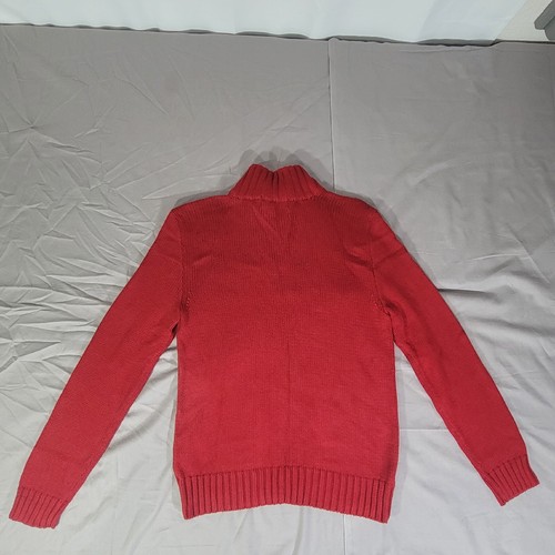 Polo Ralph Lauren Sweater Mens M 1/4 Zip Pullover Red Mock Neck Holiday Pony New - Picture 8 of 15