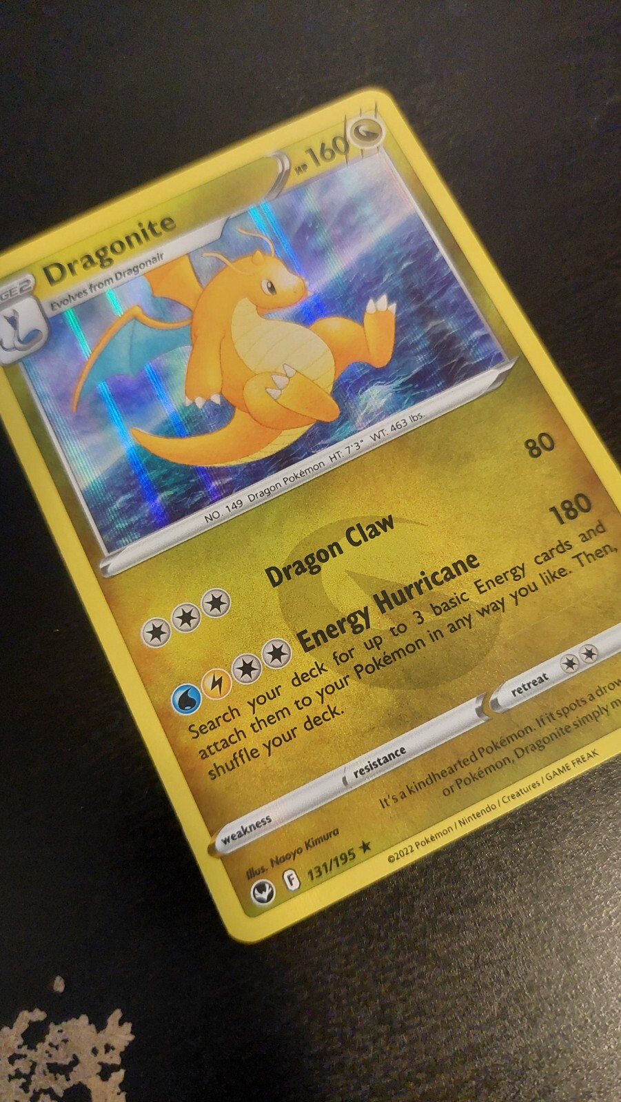 Dragonite 131/195 Holographic Pokemon card