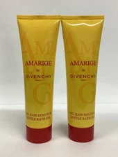 Amarige By Givenchy LOT OF 2 Gentle Bath Gel  .8oz , AS PICTURED, No Box!
