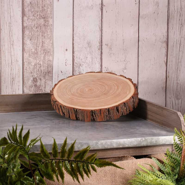 Christmas Rustic Wood Slice Plate Wood Log Slab Cake Stand Sizes Wedding  Decor