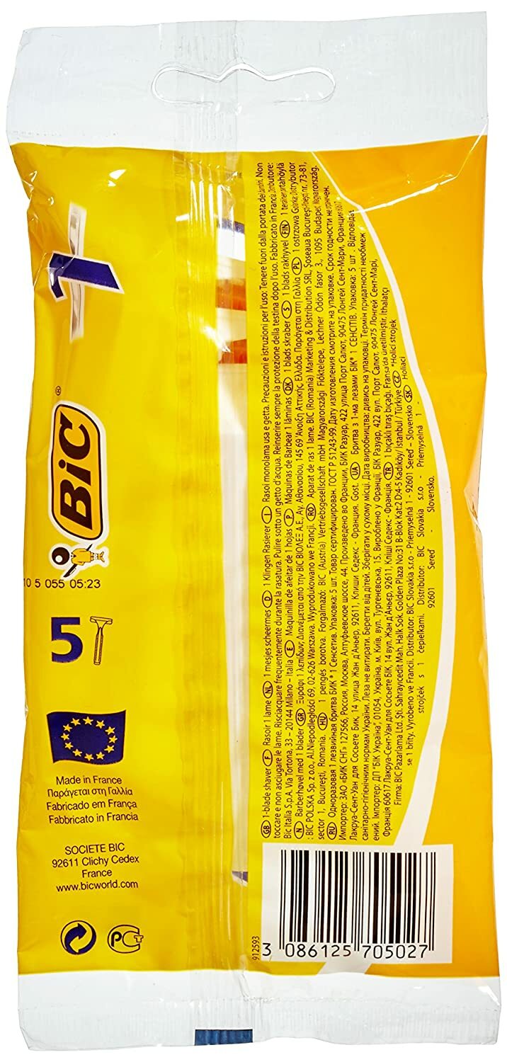Bic Classic Disposable Razors for Normal Skin - 5 Razors ( Pack of 2 ...