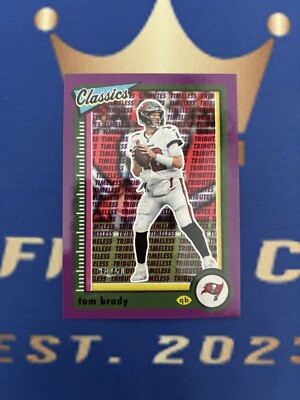 2022 panini classics Tom Brady Purple Hyper Prizm #34/50