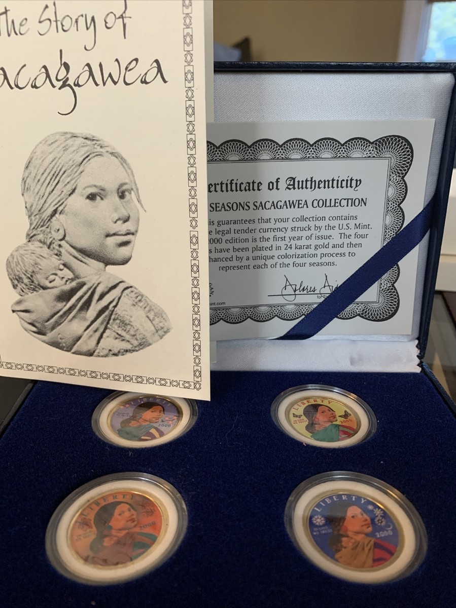 All Seasons Sacagawea Collection Year 2000. 24kt Gold Plated
