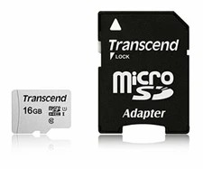 Transcend 16GB 300S UHS-I microSDHC Memory Card with SD Adapter