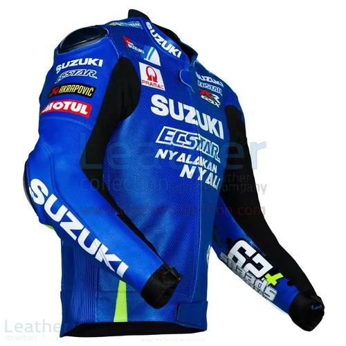 Suzuki Ecstar Motorbike Cowhide Leather Motorcycle Sports Racing Biker Jacket - Bild 3 von 4