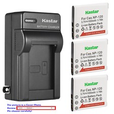 Kastar Battery AC Wall Charger for Casio NP-120 CNP-120 Battery BC-120 Charger