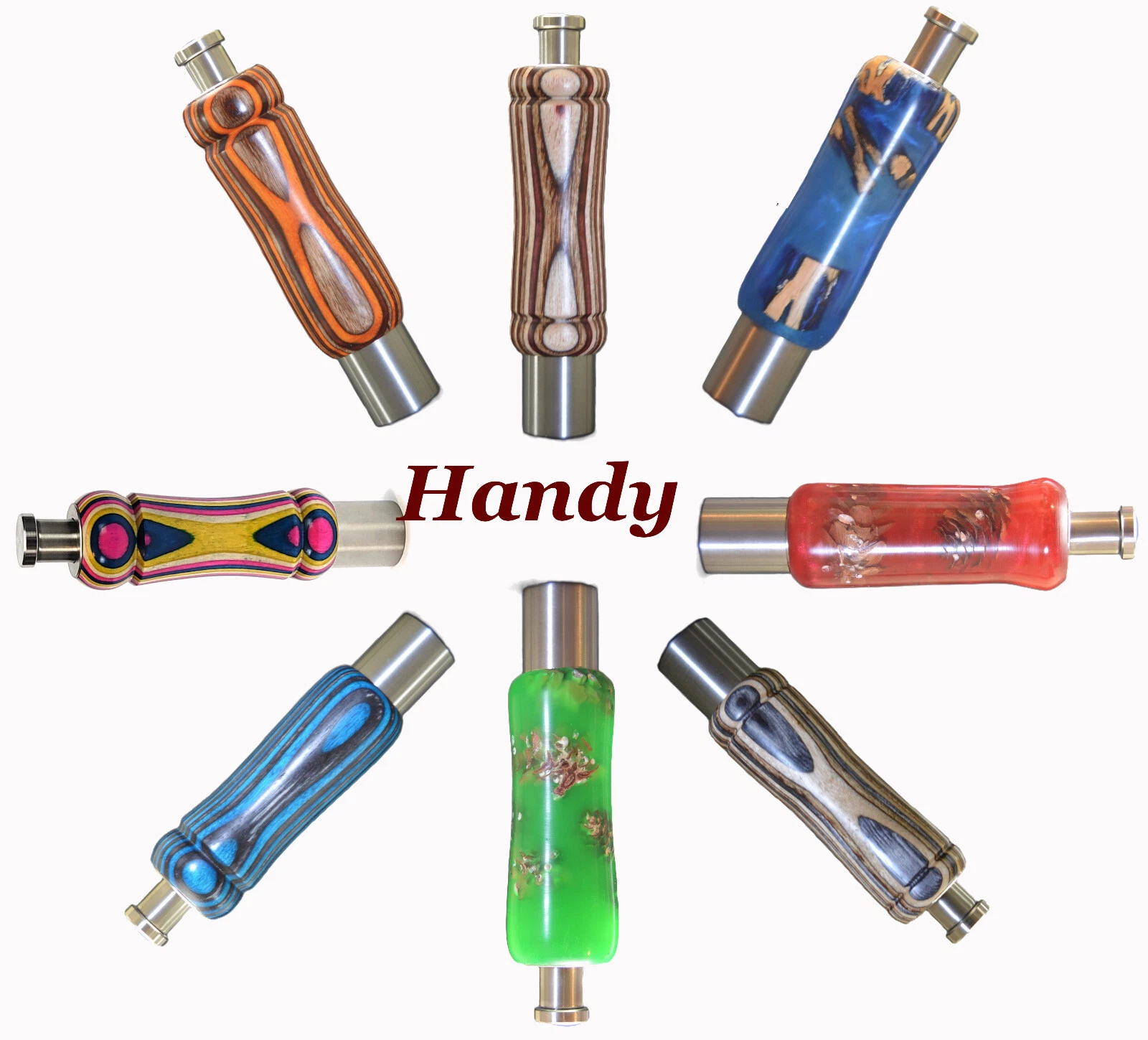 Pepper Mill Grinder Handy One Peppermill Colorgrain Wood Handmade Many Options