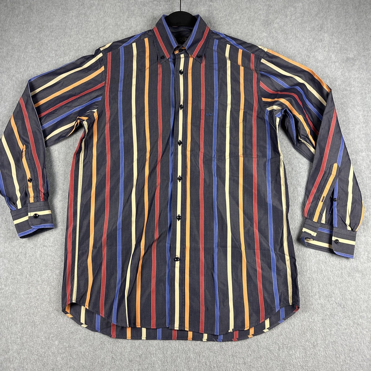 Paul & Shark Shirt Mens 38 (M) Oxford Button Up Colorful Stripe