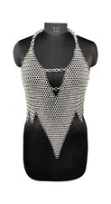 Aluminum Chainmail Sleeveless Butted Ring Halter Top Medieval Era Fantasy Costum