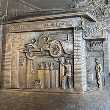 Vintage Buick Motorcars Bronze Relief Wall Art Genuine Parts Service Sign 12.5