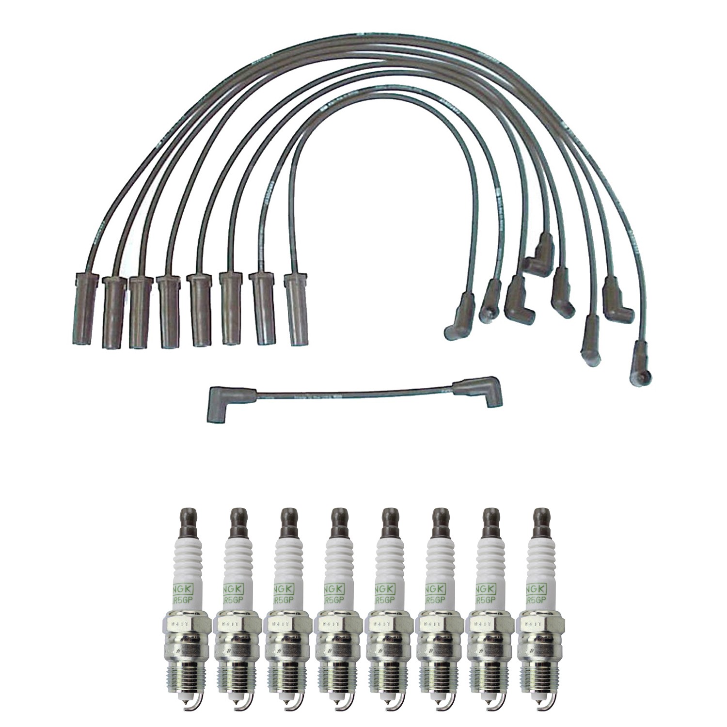 Denso Ignition Wires and NGK Spark Plugs Kit for Chevrolet K2500 94-95 7.4L V8