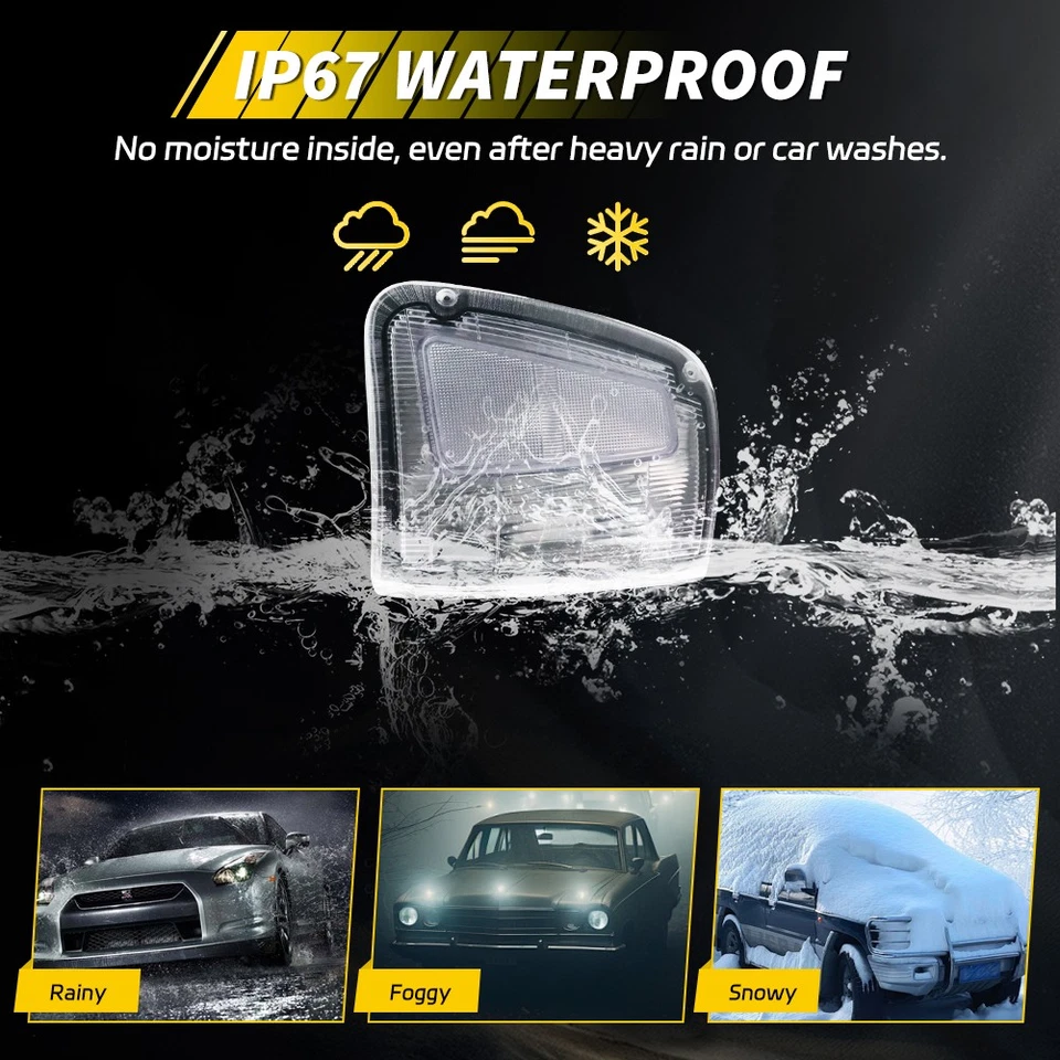 2X Clear Chrome Lens Front Corner Parking Signal Light For 1993-1998 Toyota T100 - Image 4 of 4