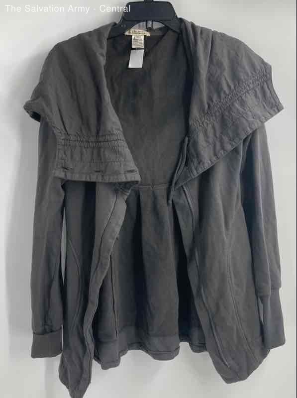 Prairie Underground Womens Gray Cotton Long Sleeve Hooded Full-Zip Jacket Size S