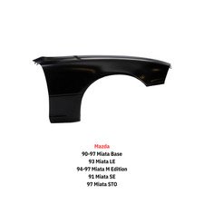 Front Right Fender 1990-1997 Mazda Miata Passenger Side Ma1241114 Front Right Fender 1990-1997 Mazda Miata Passenger Side Ma1241114